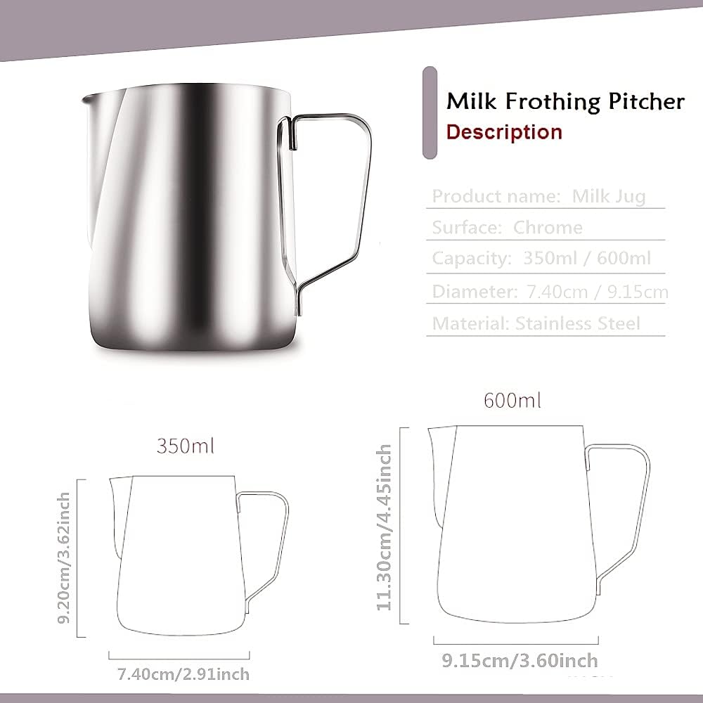 Latte Art Milk Pitcher - Milk Frothing Pitcher with Measurement | Barista Milk Pitcher