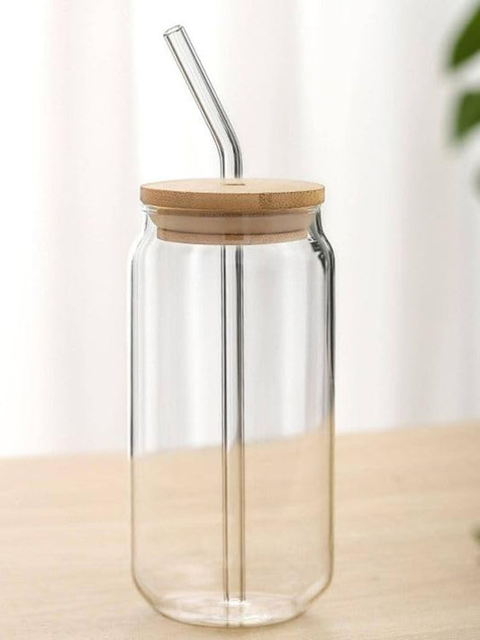 Borosilicate glass mug straw and lid - convenient sipping and storing various liquids