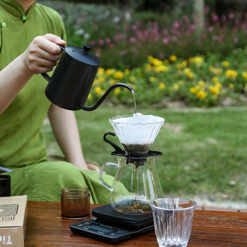 Pour Over Coffee Set | 8-Piece Outdoor Travel Coffee Kit with Suitcase & Gift Box