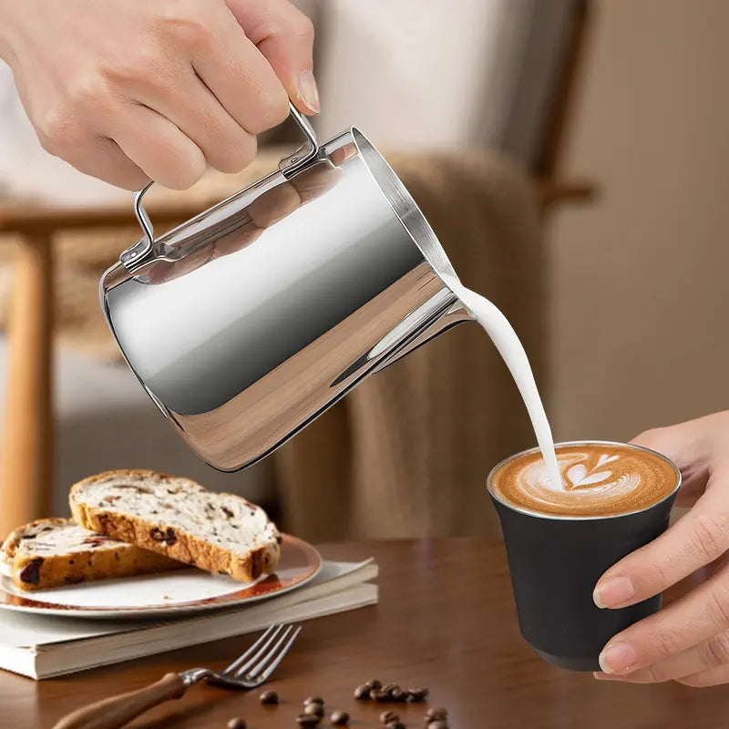 Latte Art Milk Pitcher - Milk Frothing Pitcher with Measurement | Barista Milk Pitcher
