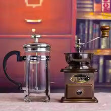 French Press Coffee Maker Set | French Press Gift Set | French Press & Grinder Set