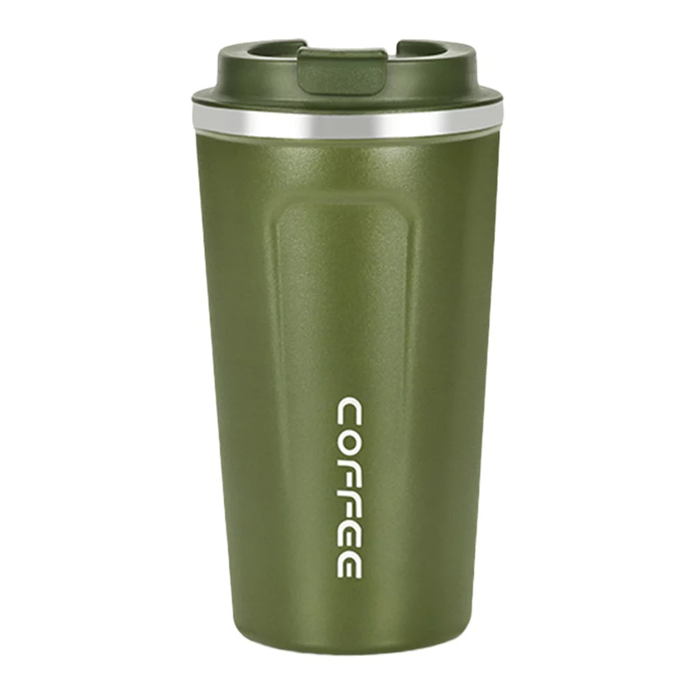 Green Insulated Travel Coffee Mug - Thermos Travel Coffee Mug
