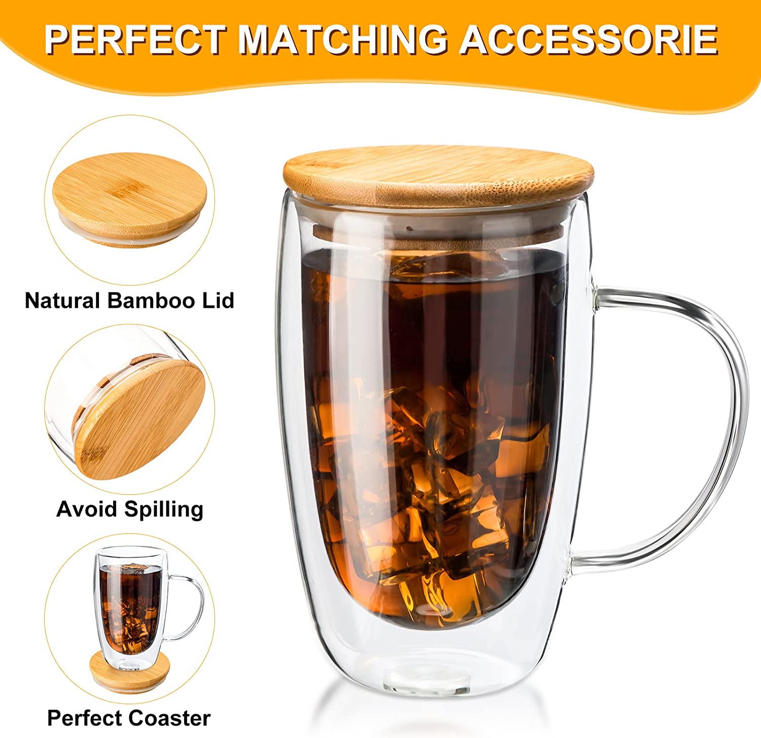 Double Wall Coffee Mug - Double Glass Insulated Mug