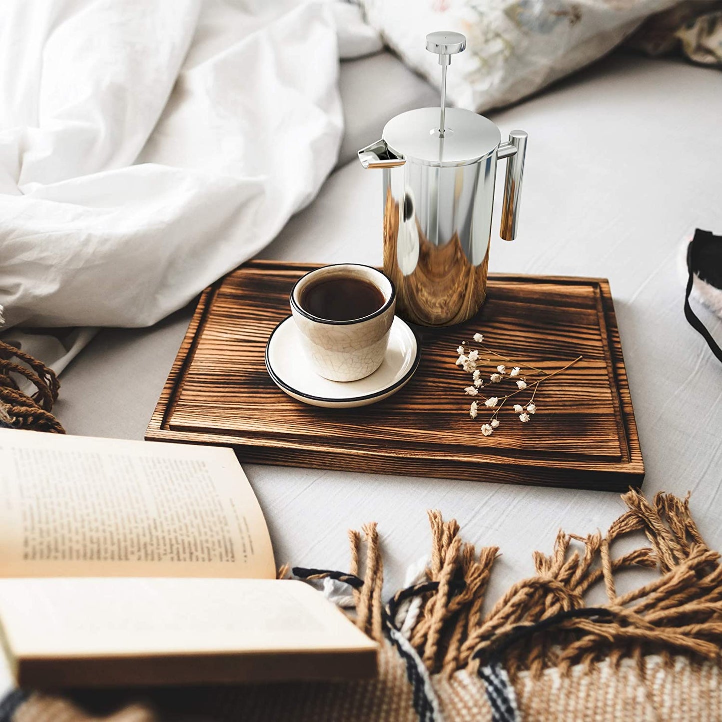 Large Heat Resistant Milk Frother - Large French Press Machine with Milk Frother