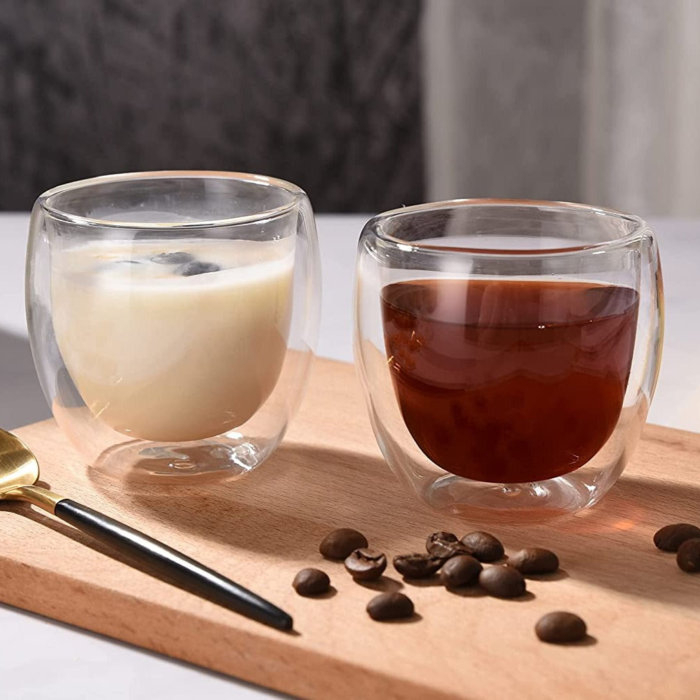 Medium Double Wall Without Handle Coffee Mug - Without Handle Double Glass Heat Resistant Mug