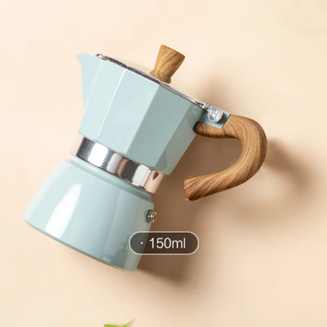 Small Sky Blue Moka Pot - Small Italian Style Premium Moka Pot