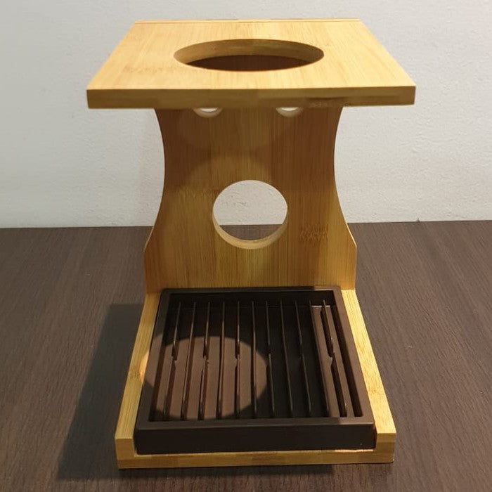Hand Crafted Bamboo Pour Over Coffee Stand | Bamboo Coffee Drip Station | Pour Over Drip Station