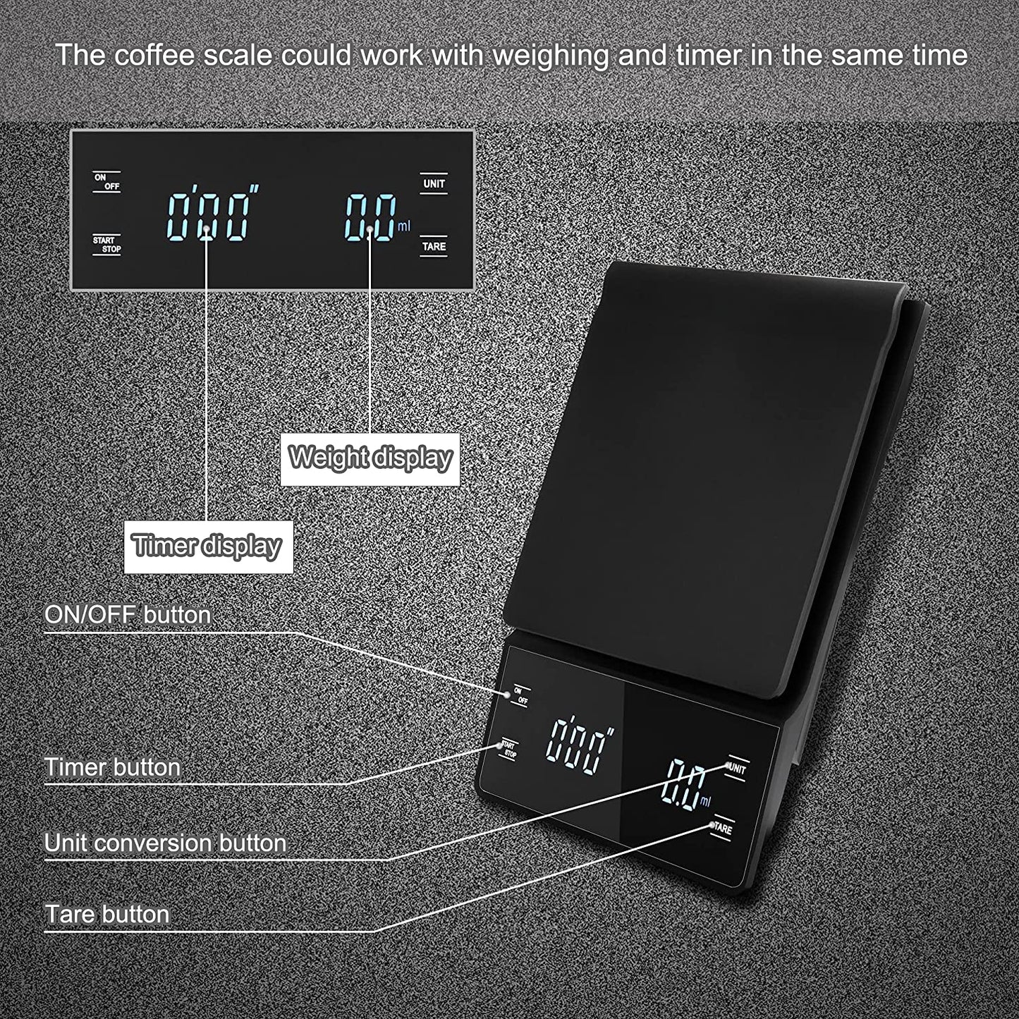 LCD Display Scale - Digital Coffee Measurement Scale