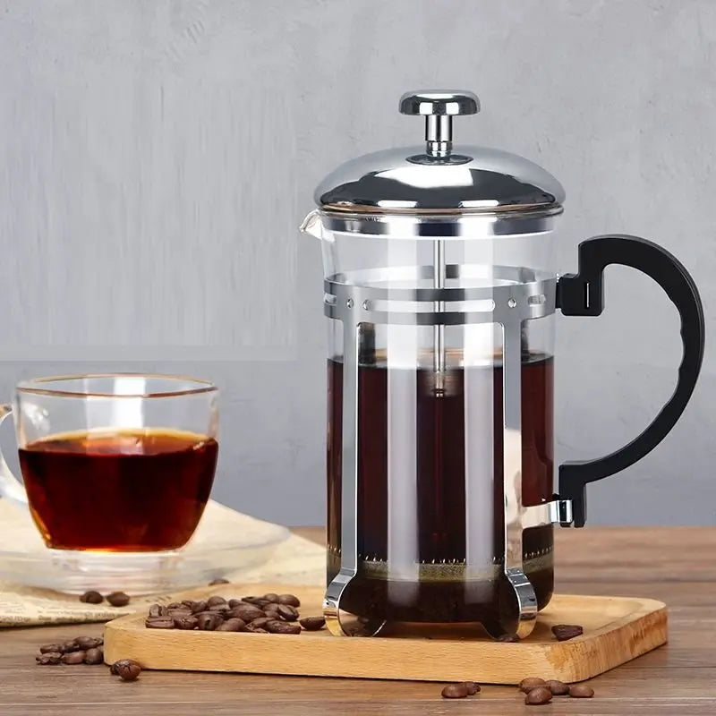 French Press Coffee Maker | Heat Resistant Borosilicate Glass French Press