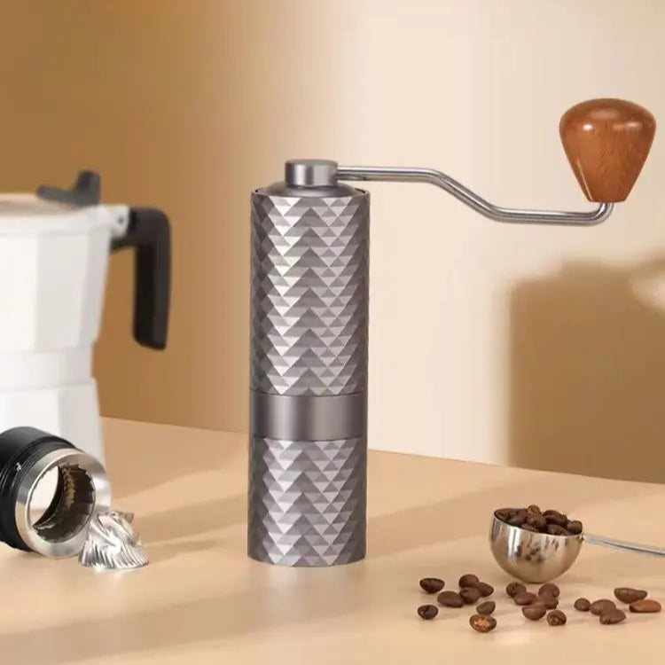 Adjustable Manual Hand Grinder - Stainless Steel Conical Burr (Grey)