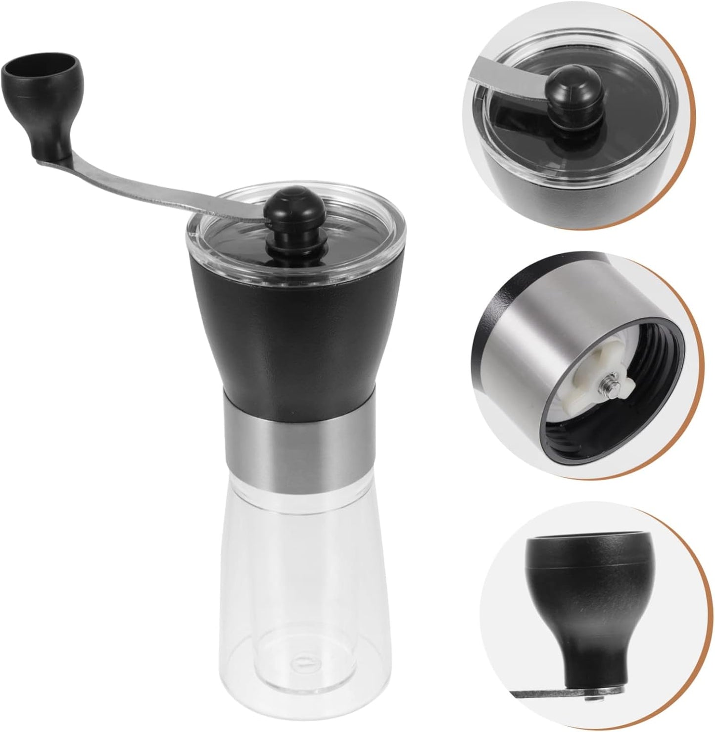 Adjustable Coarseness Ceramic Burr Coffee Grinder - Portable Grinder