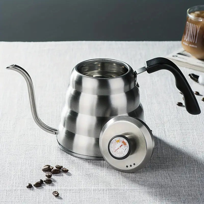Stainless Steel Pour Over Coffee Kettle With Thermometer