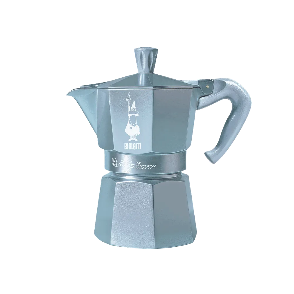 Bialetti Aluminium Moka Pot 1 Cup – Wave Blue | Sapore di Sole Collection