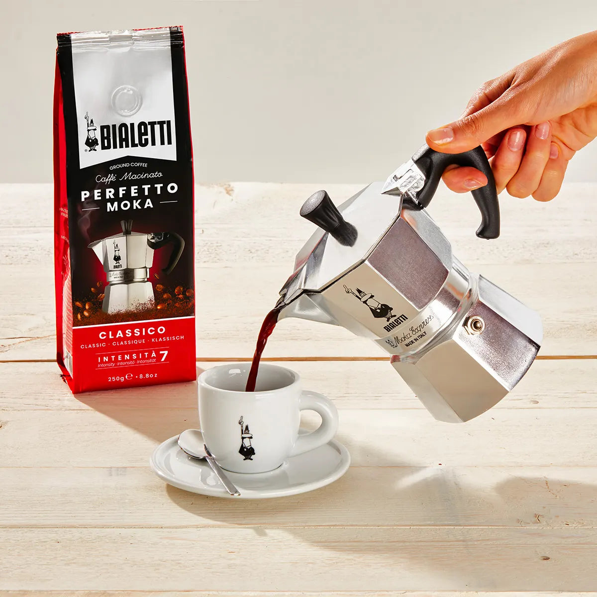 BIALETTI Moka Express (3 Cups) - Made in Italy (Original)